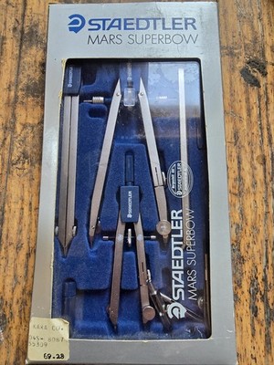 Vintage Staedtler Mars Superbow Professional Precision Drafting Compass Set