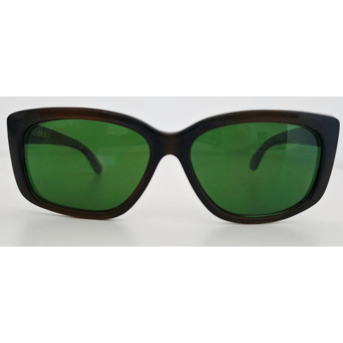 Annie Saral Paris France Vintage Retro Designer Sunglasses Oversized Green Tort. VF-By-Vintage-Frames-Goliath-  main image 4