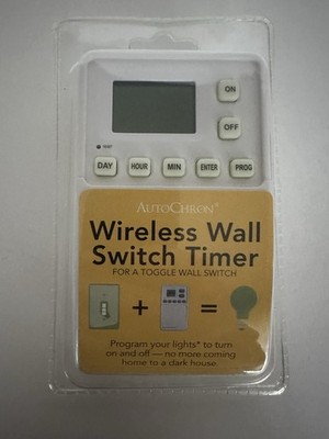 Autochron Wireless Wall Switch Timer Programmable Toggle Switch NEW