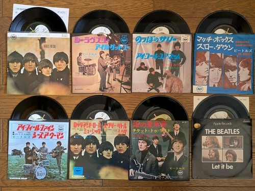 THE BEATLES (& Solo) Lot of 32 Japan 7" Single (1 EP) Collection