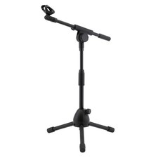 Floor Microphone Stand Mic Stand 360  Rotating Boom Arm Foldable Tripod Holder