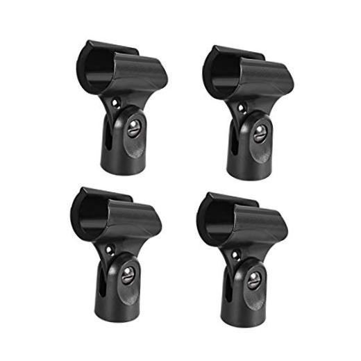 4Pcs Universal Microphone Mic Clip Holder for 20-23mm Mic Stand Handheld
