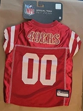 Pets First Licensed NFL T-Shirt for Dogs & Cats, San Francisco 49ers Jerseys Med