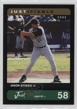 2002 Just Minors Justifiable /50 Jason Stokes #58 Rookie RC 0q3