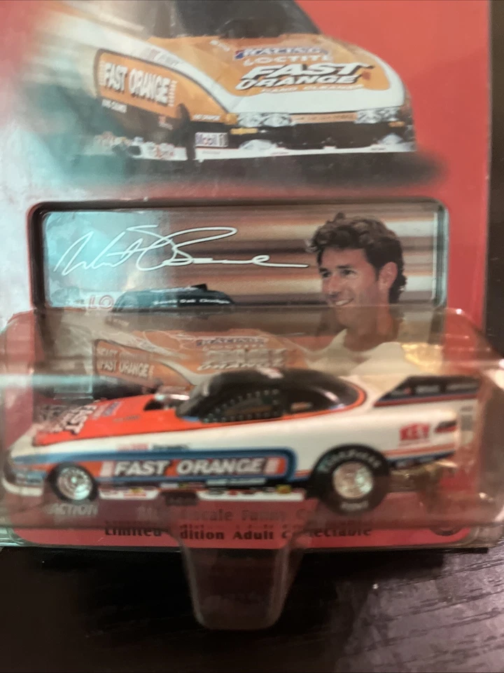 WHIT BAZEMORE FAST ORANGE 1995 DODGE FUNNY CAR NHRA 1/64 ACTION DIECAST CAR 9000 - Image 2 of 4