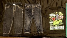 2T 24 Months Boys Clothing Lot - GUC 3 Items 1 Top 2 Jeans