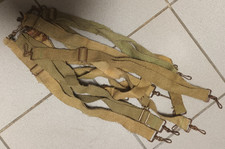 une sangle ventrale toile, musette masque a gaz ANP 31.France 1940.40. ww2.