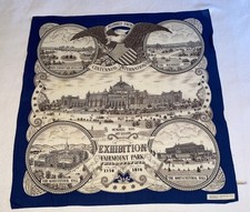 1876 Philadelphia Centennial Exhibition Fairmount Park Souvenir Scarf Echo 1876 Philadelphia Centennial Exhibition Fairmount Park Souvenir Scarf Echo
