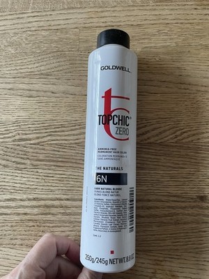 Goldwell Topchic Zero Ammonia Free Permanent Hair Color 6N Canister 8.6 Oz