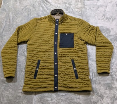 Duluth Trading Co Flintlock Snap Mock Neck Olive Jacket Men s Size L (Fits Big)