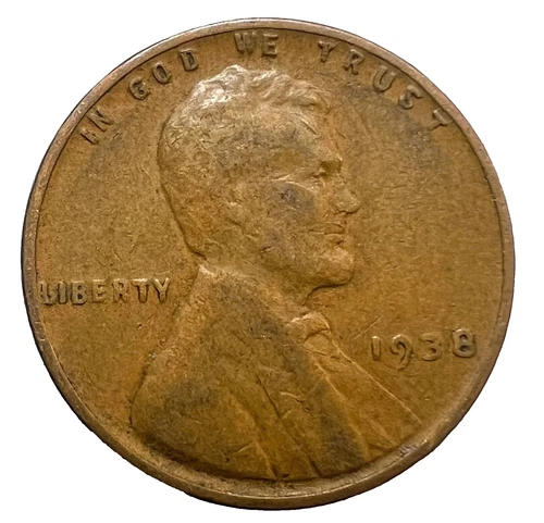 1938  Lincoln Wheat Cent (G-F) Good to Fine Circulated 1c Copper Coins