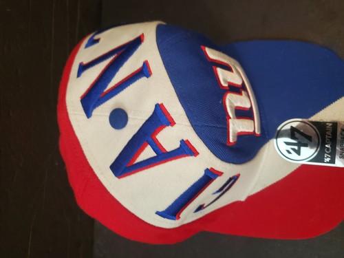 New York Giants '47 Brand Captain Blue Red White Hat Cap NEW NFL - Picture 2 of 15