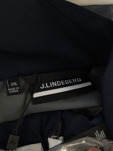 J. Lindeberg Waterproof Golf Jacket Arvid Rain Full Zip Navy SS25 - XXL - Picture 8 of 10