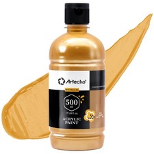 Artecho Gold Acrylic Paint 500ml/17oz, Craft 500 ml (Pack of 1), 