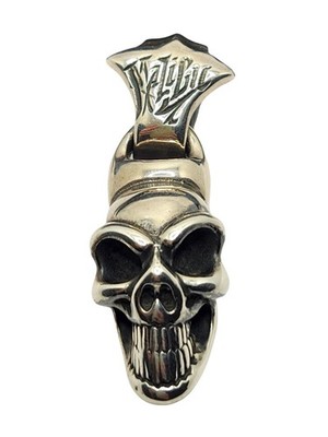 BWL Bill Wall Leather Malibu Sterling Large Good Luck Skull