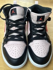 Nike Air Jordan 1 Mid Sz 3Y 640734-604 Basketball Shoes pink and black