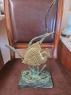 Vintage Brass Angel Fish With Seaweed Stand 13 1/2" Signed And Numbered 27/500 — photo 2