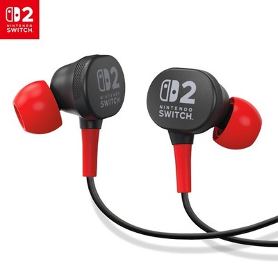 PowerA Wired in-Ear Earbuds Black  Speaker Drivers Nintendo Switch 2