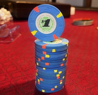 20 Chips: Paulson Casino De Isthmus $1 . Large Flea Bites￼