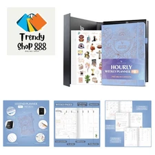 Undated Large Format Hourly Planner – Eco-Leather A4 Organizer for Professionals