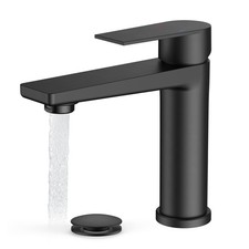 Bathroom Faucet 1 Hole Single Handle Matte Black FB-39055B FORIOUS Commercial