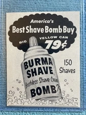 Burma-Shave brushless shave cream bomb magazine ad A- 16