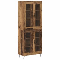 Altholz Highboard Rustikal 69,5X34X180 Cm Stauraumschrank Landhaus