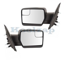 For 11-14 F150 Truck Rear View Door Mirror Power with Amber Reflector Set Pair