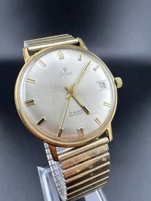 STOWA Vintage Herrenuhr 33mm Mechanisch 17 Rubis Antichoc Day Date Gold - Bild 1 von 4