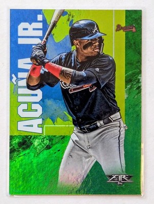 2019 Topps Fire Ronald Acuna Jr Green /199 #37 Atlanta Braves