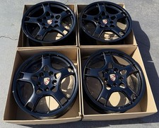 19 Porsche Carrera 997 Gloss Black Wheels Factory Oem Rims Set 4 Staggered Bbs