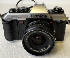 Konica FT-1 Motor 35mm Film Camera w Konica Hexanon AR 28mm f/35 Lens PARTS