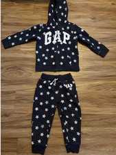 Gap Star Logo Full Zip Cotton Sweatshirt Hoodie  Pants Set Girl's Size 5 years
