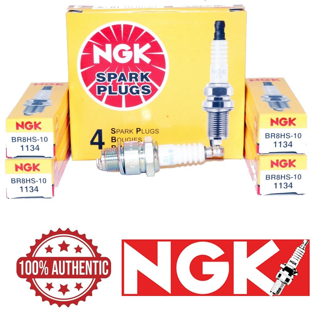 Genuine Authentic NGK 1134 Nickel Spark Plug BR8HS10 Removable Tip Pack of 4
