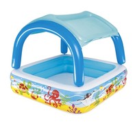 Planschbecken Mit Sonnenschutzdach Kinderpool Beach Buddy 140 X 140 X 114 Cm
