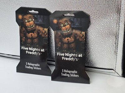 Five Nights at Freddy's Holographic Stickers x2 Packs Lot  (5 Stickers per Pack)