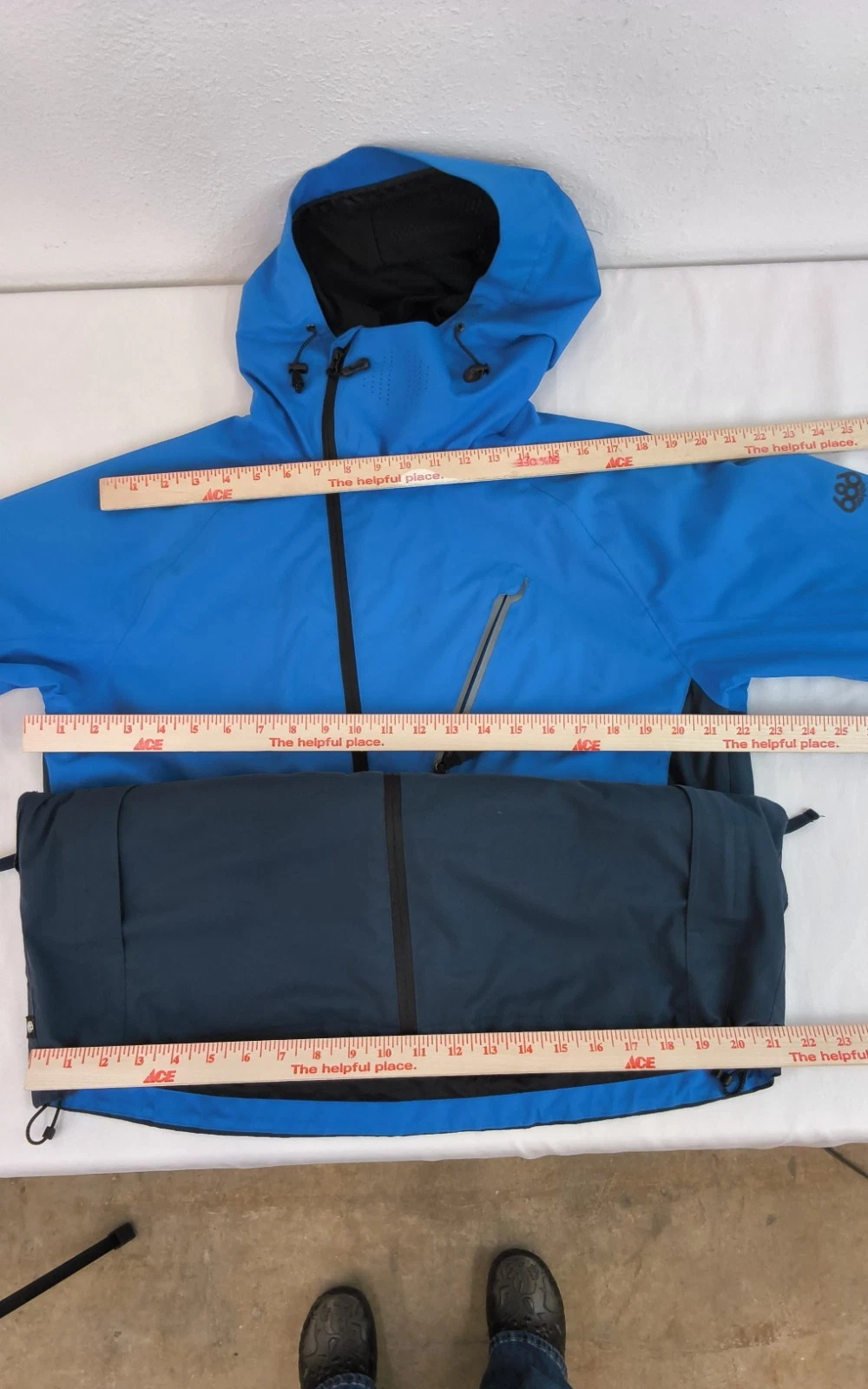 686 GLCR Hydra Thermagraph Jacket Men's M Blue/Navy Missing Snow Skirt #W5864 image 17