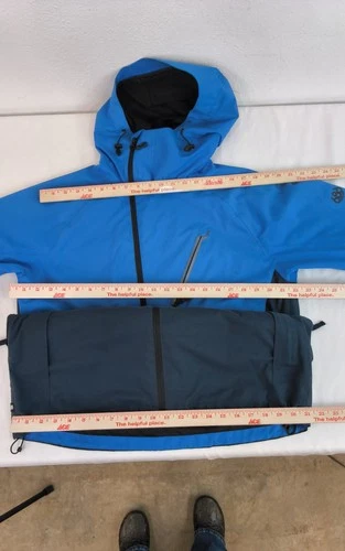 686 GLCR Hydra Thermagraph Jacket Men's M Blue/Navy Missing Snow Skirt #W5864 image 17