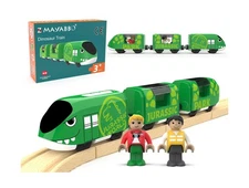 Toy Train Set for Wooden Tracks, Battery Operated Train for Toddler... Fast Ship