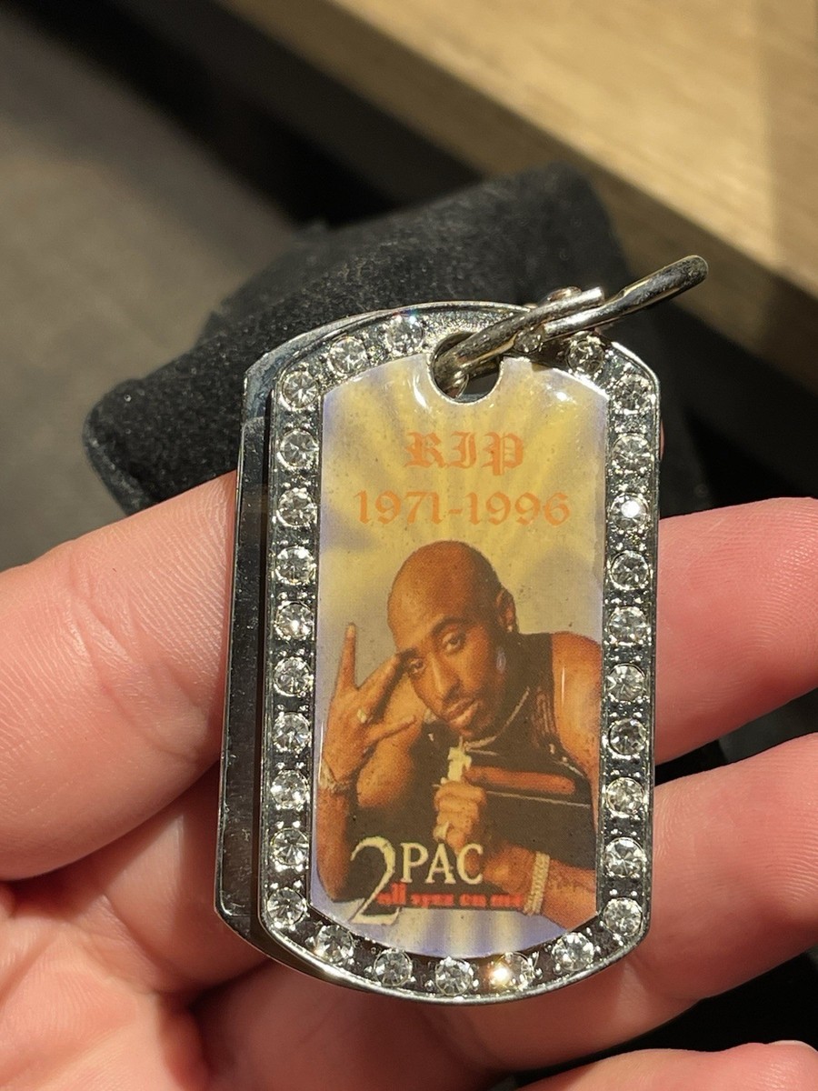 2Pac Tupac Shakur All Eyes On Me Memorial Hip Hop Watch Dog Tag
