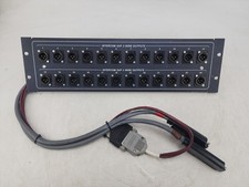 Used 24 Channel XLR Output Patchbay 19" 3U Rack Panel UL95V0
