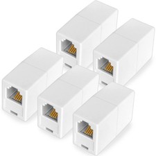 5Pack RJ11 Coupler Line Connector Telephone Cord Adapter