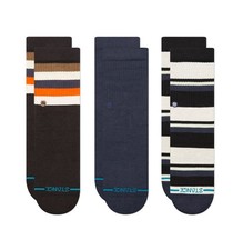 New Stance 3 Pack Maliboo Kids Crew Socks Youth Large 3-5.5 MSRP 25