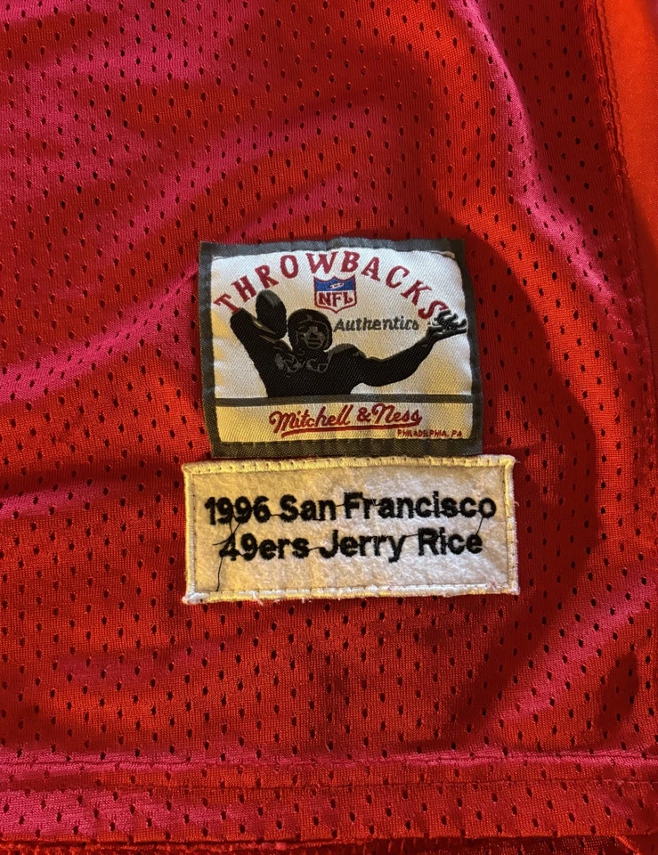 Camiseta San Francisco Jerry Rice Talla XL Roja Mitchell & Ness Throwbacks 1996 Foto 2 de 4