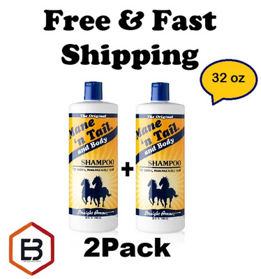2 pack Mane 'n Tail and Body Collagen Daily Moisturizing Shampoo, 32 Ounce