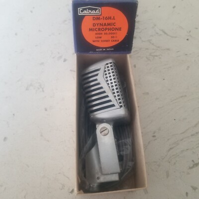 CALRAD DM-16 VINTAGE DYNAMIC MICROPHONE WITH BOX AND CORD | eBay