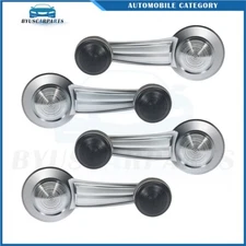 4x For 1968-1981 Chevy Camaro Window Crank Handle Front Rear LH RH Chrome Black