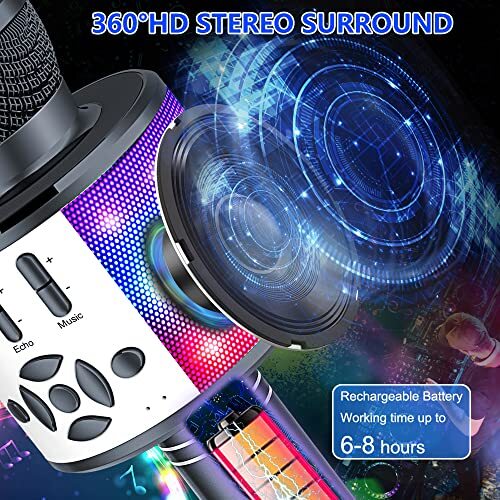 Amazmic Kids Karaoke Microphone Machine Toys for Girls Assorted Colors - Picture 34 of 101