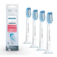 4 Pack of White Sensitive Replacement Toothbrush Heads For Philips Sonicare