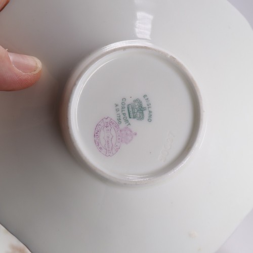 Coalport Batwing Tea Cup Saucer Plate Trio Rare Bold Green London Circa 1919 - Picture 11 of 21